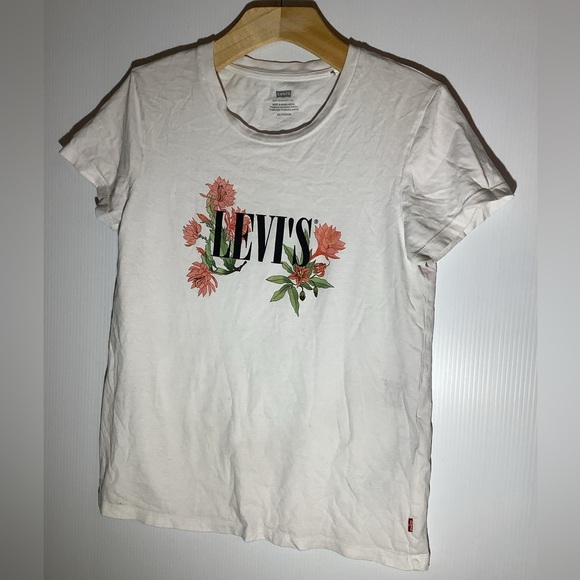 Levi's Tops - Levi's White Floral Women's Top
